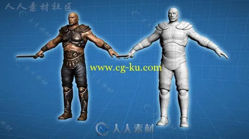 古代战士幻想人形生物角色3D模型Unity素材资源的图片3