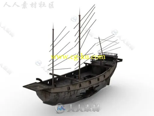 亚洲船海上车辆3D模型Unity素材资源的图片2