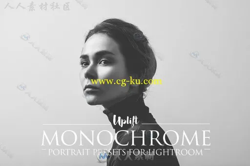 令人难以置信的时尚黑白单色肖像Lightroom预设的图片1