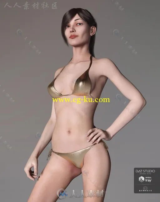 高精度性感高挑苗条妇女3D模型合辑的图片8