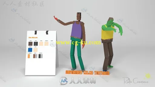 低聚动作英雄卡通角色3D模型Unity游戏素材资源的图片4