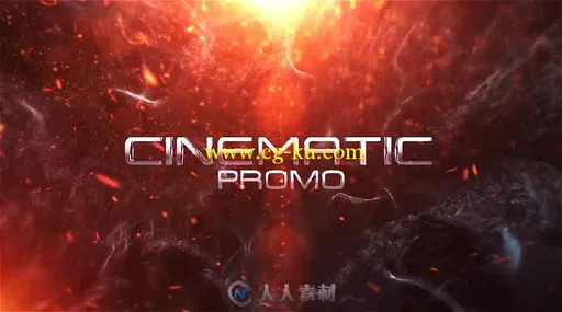 震撼史诗粒子冲击波幻灯片影视片头AE模板 Videohive Cinematic Promo 17731269的图片1