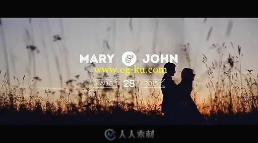 婚礼视频美丽时尚新郎新娘名字排版标题动画AE模板Videohive Wedding Typography T...的图片3