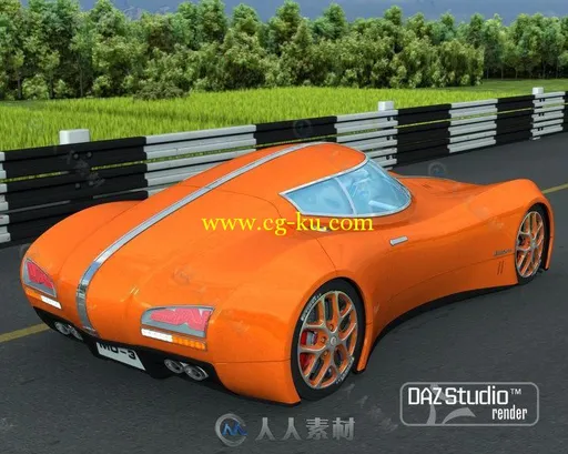 帅气别致的3D运动跑车小轿车3D模型合辑的图片8