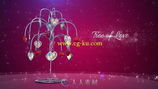 浪漫美丽的爱情照片树展示幻灯片相册动画AE模板 Videohive Tree of Love 10207010的图片1