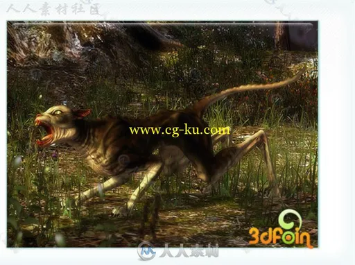 恐怖的恶魔猫生物角色3D模型Unity游戏素材资源的图片4