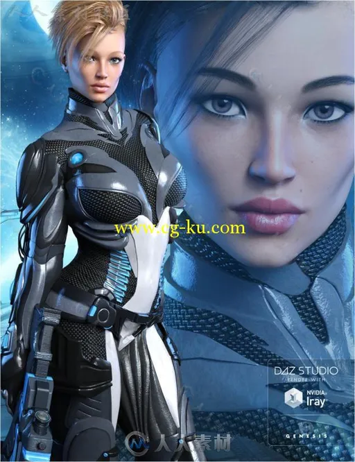 美丽性感的星际女性战士3D模型合辑的图片1