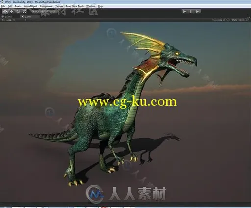 幻想动画恐龙生物角色3D模型Unity游戏素材资源的图片1