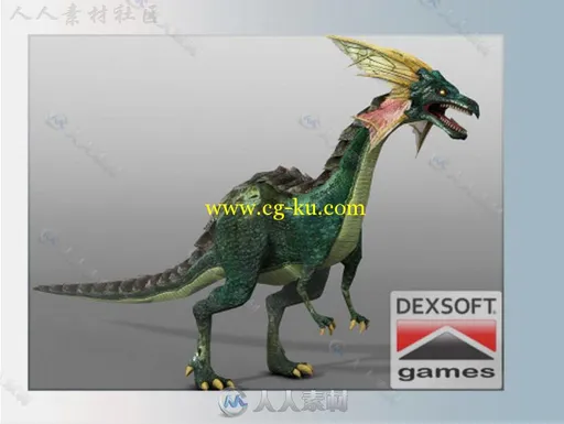 幻想动画恐龙生物角色3D模型Unity游戏素材资源的图片2