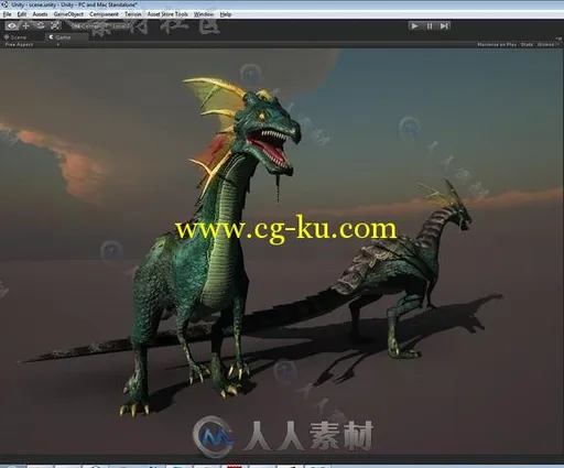 幻想动画恐龙生物角色3D模型Unity游戏素材资源的图片3