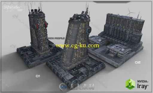 未来科技城市建筑景观3D模型合辑的图片6