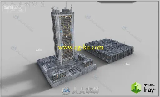 未来科技城市建筑景观3D模型合辑的图片7