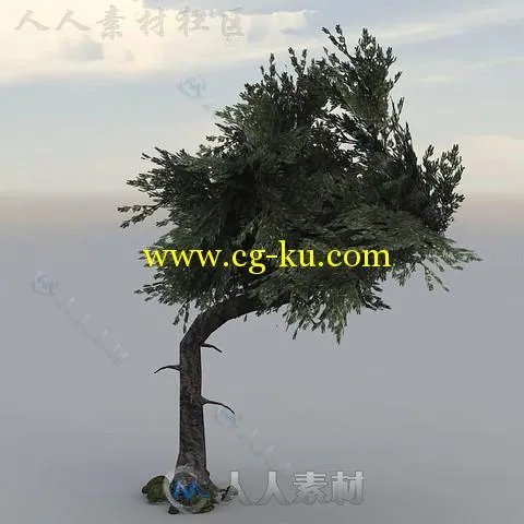 独特的幻想树植物3D模型Unity游戏素材资源的图片3