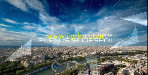 美丽时尚晶体汇聚照片显示城市幻灯片相册动画AE模板Videohive Plexus Slideshow 4...的图片1