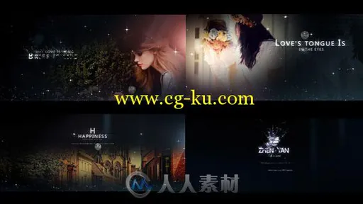 现代时尚油墨幻灯片相册动画AE模板Videohive Ink line And Postcard Opener 70671...的图片3