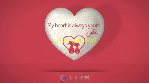 美丽浪漫的情人节爱心标志Logo演绎AE模板 Videohive Valentine Hearts 19293463的图片2