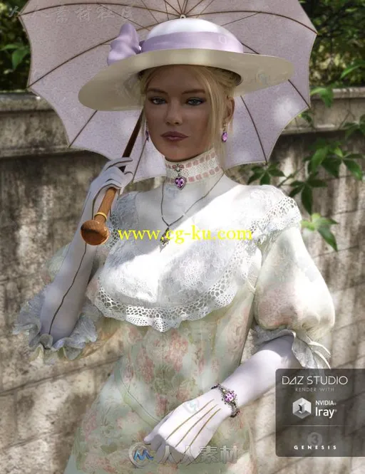 爱德华七世女士美丽的衣柜3D模型合辑的图片1