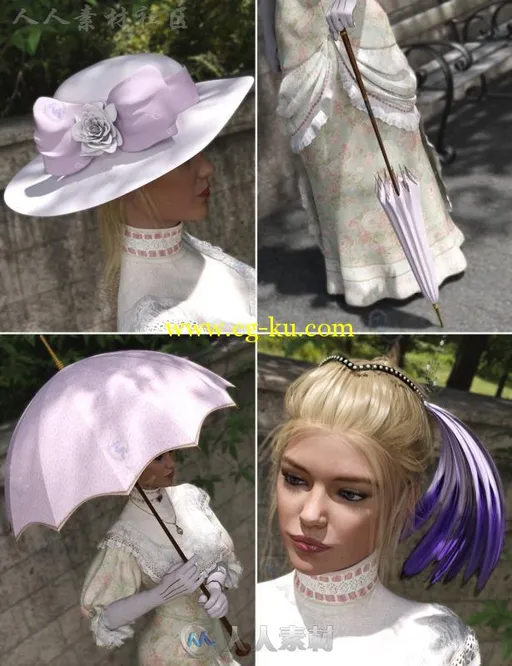 爱德华七世女士美丽的衣柜3D模型合辑的图片2
