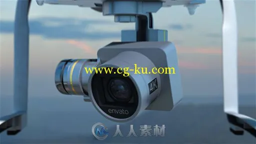 城市航拍宣传片头无人机四轴飞行器展示AE模板Videohive Quadcopter Phantom 16297...的图片2