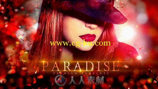 时尚美丽优雅水晶玻璃影视人物展示幻灯片相册动画AE模板Videohive Paradise Slide...的图片1