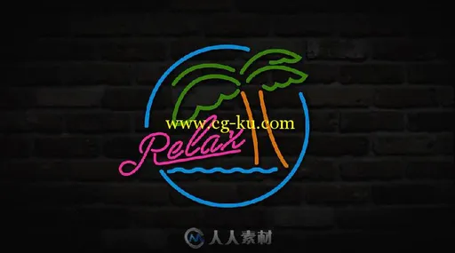 简单美丽时尚的霓虹灯标志Logo演绎AE模板Videohive Easy Neon Lights Maker 14350...的图片3