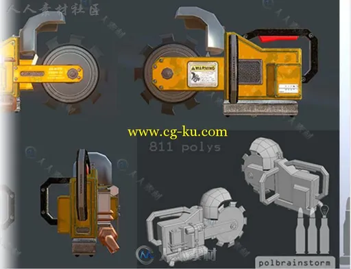 科幻电机切割工具近战武器道具3D模型Unity游戏素材资源的图片9