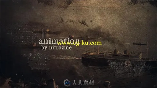 史诗水墨遮罩历史战争题材电影预告幻灯片AE模板 Videohive Cinematic History 1651...的图片1