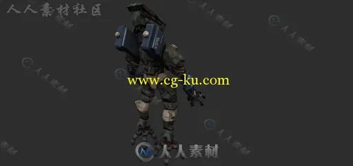 危险的机甲机器人角色3D模型Unity游戏素材资源的图片1