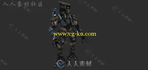 危险的机甲机器人角色3D模型Unity游戏素材资源的图片3