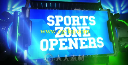 超酷超大舞台LED屏幕展示体育运动电视包装AE模板Videohive Sports Zone O...的图片1