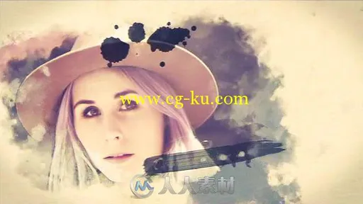 美丽独特的中国风水墨散开展示照片相册动画AE模板 Videohive Ink Drops 19336629的图片2