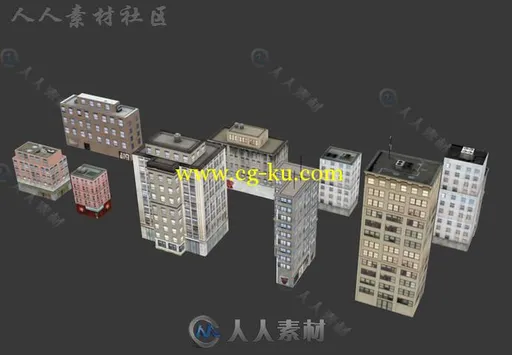 纽约城市建筑城市环境3D模型Unity游戏素材资源的图片3