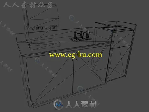 办公室咖啡馆家具道具3D模型Unity游戏素材资源的图片2