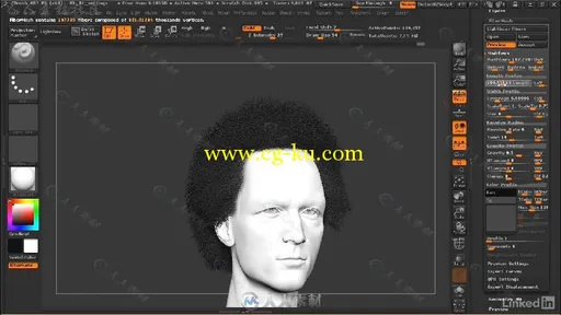 ZBrush中FiberMesh工具毛发制作实例训练视频教程 ZBrush Making Hair with FiberMesh的图片1