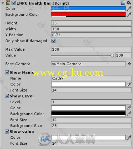 角色血条系统GUI脚本Unity游戏素材资源的图片3