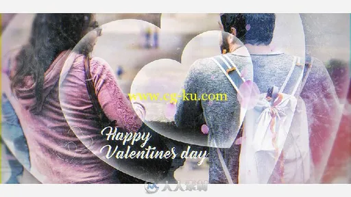 美丽浪漫心连心情人节幻灯片相册动画AE模板 Videohive Happy Valentines 19359330的图片2