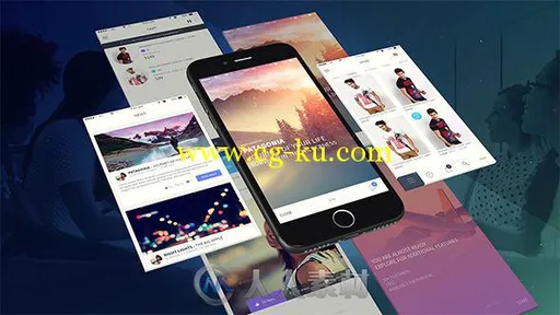 现代干净时尚的手机应用程序演示AE模板 Videohive Phone App Presentation Templat...的图片1