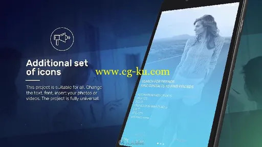 现代干净时尚的手机应用程序演示AE模板 Videohive Phone App Presentation Templat...的图片5