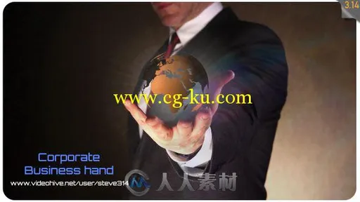 超酷商人的手掌展示企业标志Logo演绎AE模板 Videohive Corporate Intro 16344349的图片2