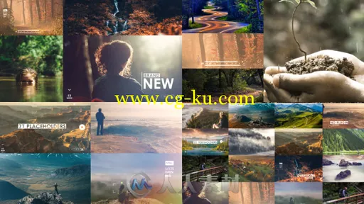 美丽时尚的多界面动态展示照片幻灯片相册动画AE模板 Videohive Slideshow 19314970的图片1