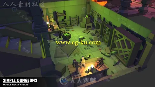 简单完整的卡通地下城环境3D模型Unity游戏素材资源的图片5