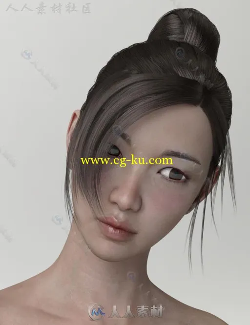 可爱精练的女性现代发型3D模型合辑的图片2