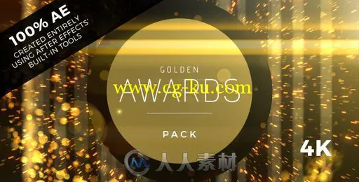 时尚华丽金色粒子颁奖典礼幻灯片AE模板 Videohive Golden Awards Event Pack 19360...的图片1