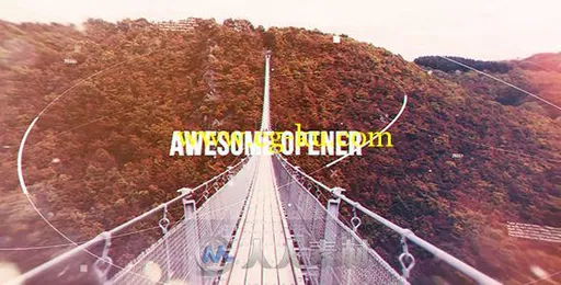 时尚炫酷科技数字线条视差幻灯片相册动画AE模板 Videohive Awesome Opener 19322241的图片1