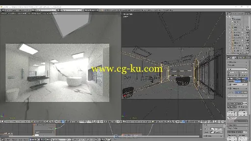 Blender逼真浴室室内场景实例制作视频教程 UDEMY ARCHITECTURAL DESIGN TOOLS IN B...的图片1