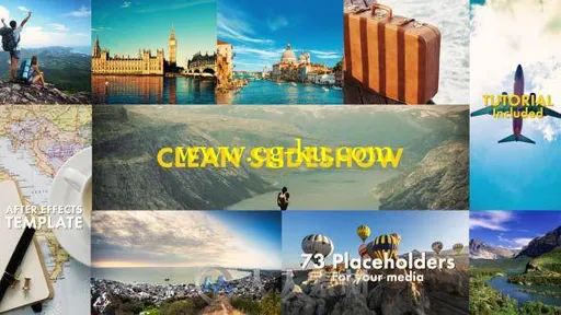 现代干净简单的多画面展示照片幻灯片相册动画AE模板Videohive Clean Slideshow 19...的图片1