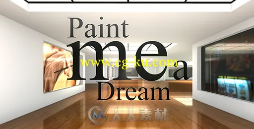 创意我的梦想三维室内视频墙展示幻灯片AE模板 Videohive Paint Me a Dream的图片1