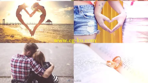 美丽浪漫多画面展示照片情侣幻灯片相册动画AE模板Videohive Love Slideshow 19385...的图片5