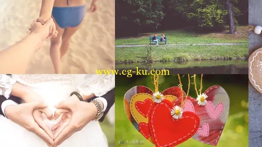 美丽浪漫多画面展示照片情侣幻灯片相册动画AE模板Videohive Love Slideshow 19385...的图片6