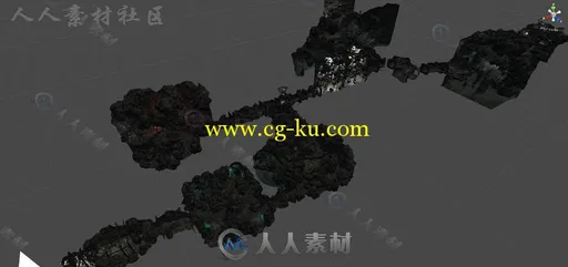 复杂的地下洞穴环境3D模型Unity游戏素材资源的图片1